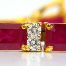 █$46,000 GIA 18KT 23.46CT NATURAL RUBY DIAMOND BRACELET BLOOD VIVID SUPER GEM█