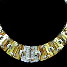 █$30,000 18KT 123 GRAM 3D "CROSS THREAD" LINK 2.10CT DIAMONDS NECKLACE█