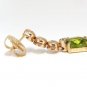 &acirc;��$4000 15.80ct natural green peridot diamonds dangle earrings 14kt g/vs