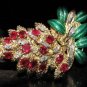&acirc;��ANTIQUE 10.40ct NATURAL RUBY DIAMOND BROOCH 18kt&acirc;�� HUGE