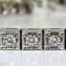 █$8500 VIDEO  3.21CT DIAMOND BOX DECO TENNIS BRACELET G/VS 14KT HEAVY BRILLIANT█