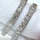 █$4800 1.60CT DIAMONDS CLASSIC BUTTON HOOP DIAMOND EARRINGS G/VS FULL CUTS 14KT
