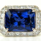 █$33,000 GIA 15.06CT 18KT NATURAL TANZANITE DIAMOND RING A+ D-BLOCK COLOR█