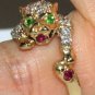 1.75CT DIAMONDS VINTAGE COUGAR RING 14KT