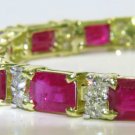 █$45000 18KT GIA 22.26CT NATURAL TOP GEM RUBY DIAMOND BRACELET BLOOD VIVID POSH