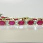 â–ˆ$45000 18KT GIA 22.26CT NATURAL TOP GEM RUBY DIAMOND BRACELET BLOOD VIVID POSH