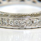 █$3600 1.50CT ROUND DIAMONDS ETERNITY BAND RING 14KT F/VS SIZE 9.5  █