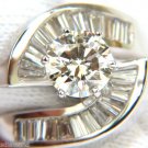 █$21,000 2.96CT  ROUND CUT DIAMOND CROSSOVER BAGUETTE RING VS CLASSIC█