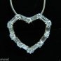 â–ˆ$4500 1.10CT DIAMONDS HEART PENDANT 14kt G VS 19'' 20X18MM â–ˆ