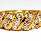 █$4000 1.40CT DIAGONAL CHANNEL DIAMONDS BAND 14KT TRUE COMFORT FIT 14KT