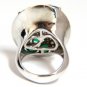 $14000 7.26CT NATURAL SAPPHIRE EMERALD RUBY DIAMONDS SECTIONAL COCKTAIL RING 18K