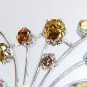 $21000 6.00ct NATURAL FANCY COLOR YELLOW ORANGE BROWN PINK DIAMOND BROOCH &PEARL