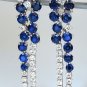 █$25000 15.65CT NATURAL SAPPHIRE DIAMONDS EARRINGS 18K CHANDELIER CLUSTER DANGLE