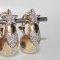 â–ˆ$3100 VIDEO 1.25CT DIAMOND PAVE HOOP EARRINGS 14KT HEARTS & STAR HANDMADE & A++