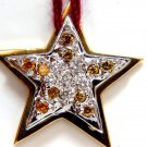 █.50CT WHITE & FANCY VIVID YELLOW DIAMOND PENDANT 14KT 2D
