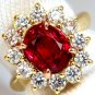 $45000 GIA 5.49CT NO HEAT VIVID RED SPINEL DIAMOND RING 18KT UNHEATED INVESTORS