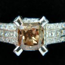 █$15000 GIA 2.76CT NATURAL FANCY ORANGE BROWN DIAMOND RING G/VS 14KT █!