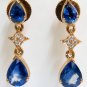 &acirc;��$7000 5.20CT ESTATE NATURAL SAPPHIRE DIAMOND EARRINGS DANGLE DECO &acirc;��
