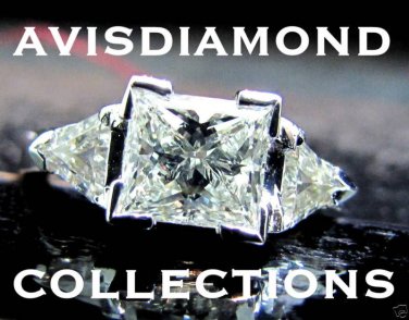 &acirc;�� $12,500 1.63CT PRINCESS & TRILLIANTS DIAMOND RING &acirc;��RARE