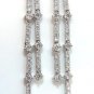 $8000 2.33ct natural round diamonds two rowed five tier dangle earrings 14kt gvs
