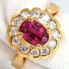 $12500 GIA 2.74CT NATURAL PURPLE RED NO HEAT RUBY DIAMONDS RING 18KT UNHEATED
