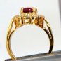 $12500 GIA 2.74CT NATURAL PURPLE RED NO HEAT RUBY DIAMONDS RING 18KT UNHEATED