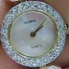 █$4500 VIDEO ESTATE 14KT LADIES GENEVE 1.50CT DIAMONDS WATCH █