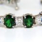 █$25,000 20.68CT NATURAL TSAVORITE DIAMONDS BRACELET 14KT VIVID GREENS TENNIS