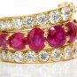 &acirc;��$15,000 10.00CT NATURAL FINE GEM  RUBY DIAMOND SEMI HOOP EARRINGS 14KT &acirc;��