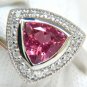 â–ˆ$5500 2.15CT NATURAL NO HEAT PINK SPINEL DIAMOND HALO RING G/VS 14KT UNHEATED