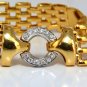 18KT .50CT NATURAL ROUND DIAMONDS CIRCLE LINK BRACELET 50 GRAMS POPE BRICK DECO