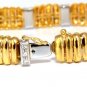 $5000 18KT 1.00CT NATURAL ROUND DIAMONDS GRILL DECO LINK TENNIS BRACELET
