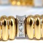 $5000 18KT 1.00CT NATURAL ROUND DIAMONDS GRILL DECO LINK TENNIS BRACELET