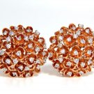 █$5000 1.06CT NATURAL DIAMONDS CLUSTER COCKTAIL EARRINGS 14KT OCEAN CORAL 3D