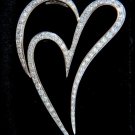 $8000 3.00ct ROUND DIAMONDS MODERN SWIRL HEAR PENDANT G / VS 14KT & CHAIN RARE