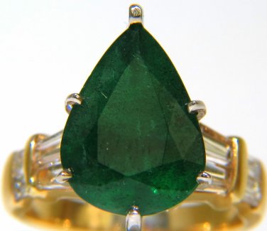 &acirc;��$9000 6.50CT NATURAL EMERALD DIAMOND RING 14KT &acirc;��