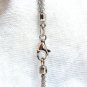 40mm Long natural freshwater pearl diamond pendant & three stranded necklace