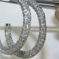 █$14,000 8.50ct. ENCRUSTED DIAMOND HOOP EARRINGS 14KT G/VS █500 DIAMONDS█