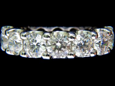 $33,000 6.60ct. DIAMOND ETERNITY RING U SHAPE SHARING / COMMON PRONG BAND VS