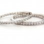 $3800 1.33ct natural round diamonds elongated inside out hoop earrings snap clos