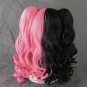 Lovely Fashion Hot Sell Black Pink Lolita Curly Cosplay Costume Wig