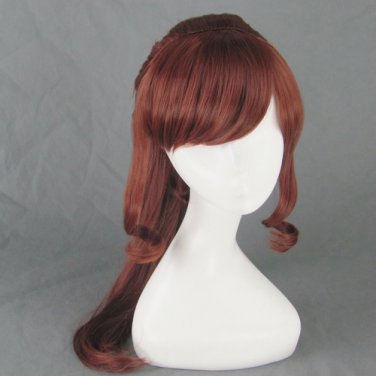 Sailor Moon Sailor Jupiter Kino Makoto long brown anime cosplay wig one clip on ponytail