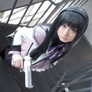Puella Magi Madoka Magica Akemi Homura long black gray 100cm straight anime cosplay party full wig