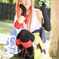 GINTAMA silver soul The Final Chapter Kagura long 100cm straight orange anime cosplay party full wig
