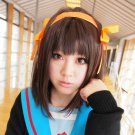 Suzumiya Haruhi short 45cm brown anime cosplay party full wig