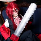 Black Butler Grell Sutcliff long 80cm red anime cosplay party full wig