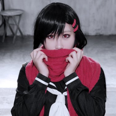 MekakuCity Actors Kagerou Project Tateyama Ayano long 60cm brown black anime cosplay party full wig