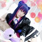 Panty & Stocking with Garterbelt Stocking blue pink long 100cm straight anime cosplay party full wig