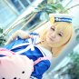 THE IDOLM@STER futaba anzu long blonde anime cosplay party full hair wig