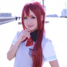 Free! Gou Matsuoka long wine red  with one ponytail anime cosplay party full hair wig